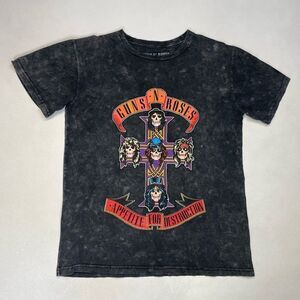 Guns N Roses Appetite For Destruction Graphic T-shirt Women Medium Acid Wash